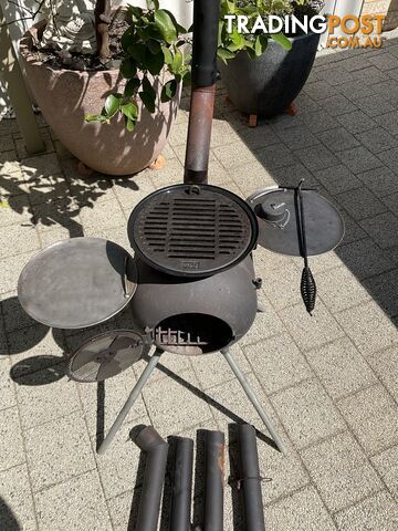 Ozpig bbq fire pit & smoker combo