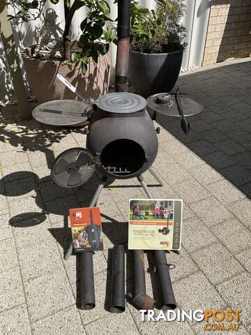 Ozpig bbq fire pit & smoker combo