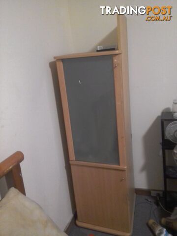corner cupboard wardrobe cabniet glass door chipboard $35ono