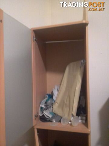 corner cupboard wardrobe cabniet glass door chipboard $35ono