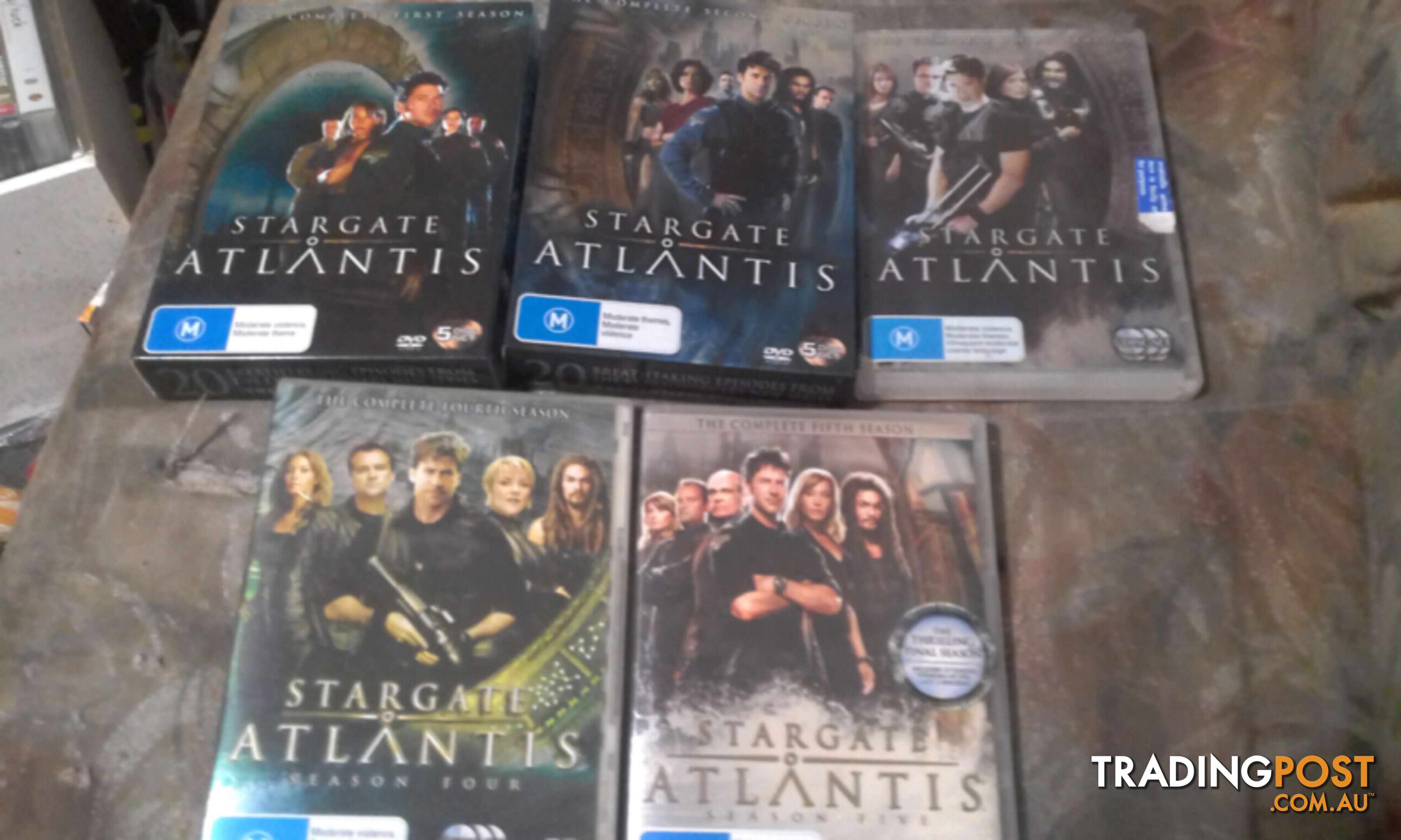 Stargate Atlantis season 1- 5 good condition $35ono