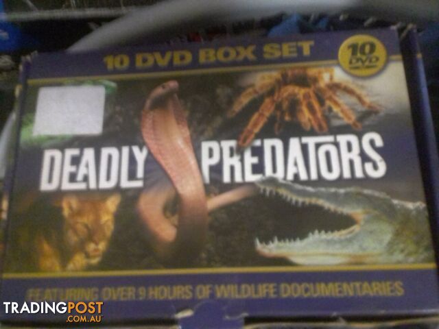 Dvd deadly predators. documentaries, 10DVDS