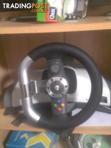 XBOX 360 remote control steering wheel and pedals as new $90ono