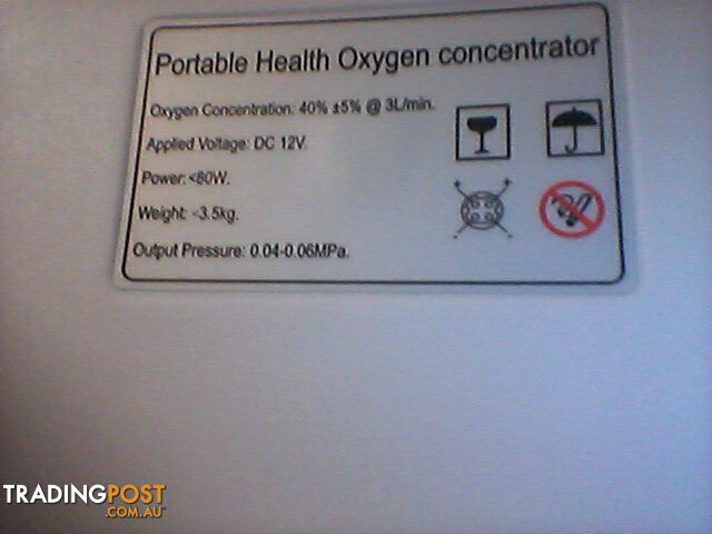 Portable health Oxygen concentrator$230ono40%+/-5%@3litre/minute