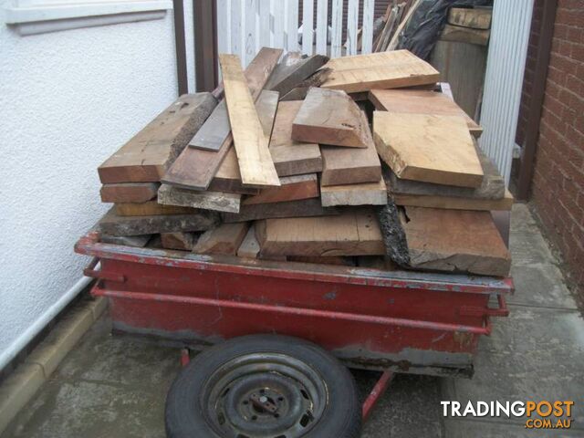Hardwood timber slab natural live edge offcut wood pieces
