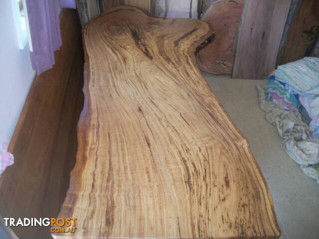 BLACKBUTT Hardwood timber slab dining / outdoor table