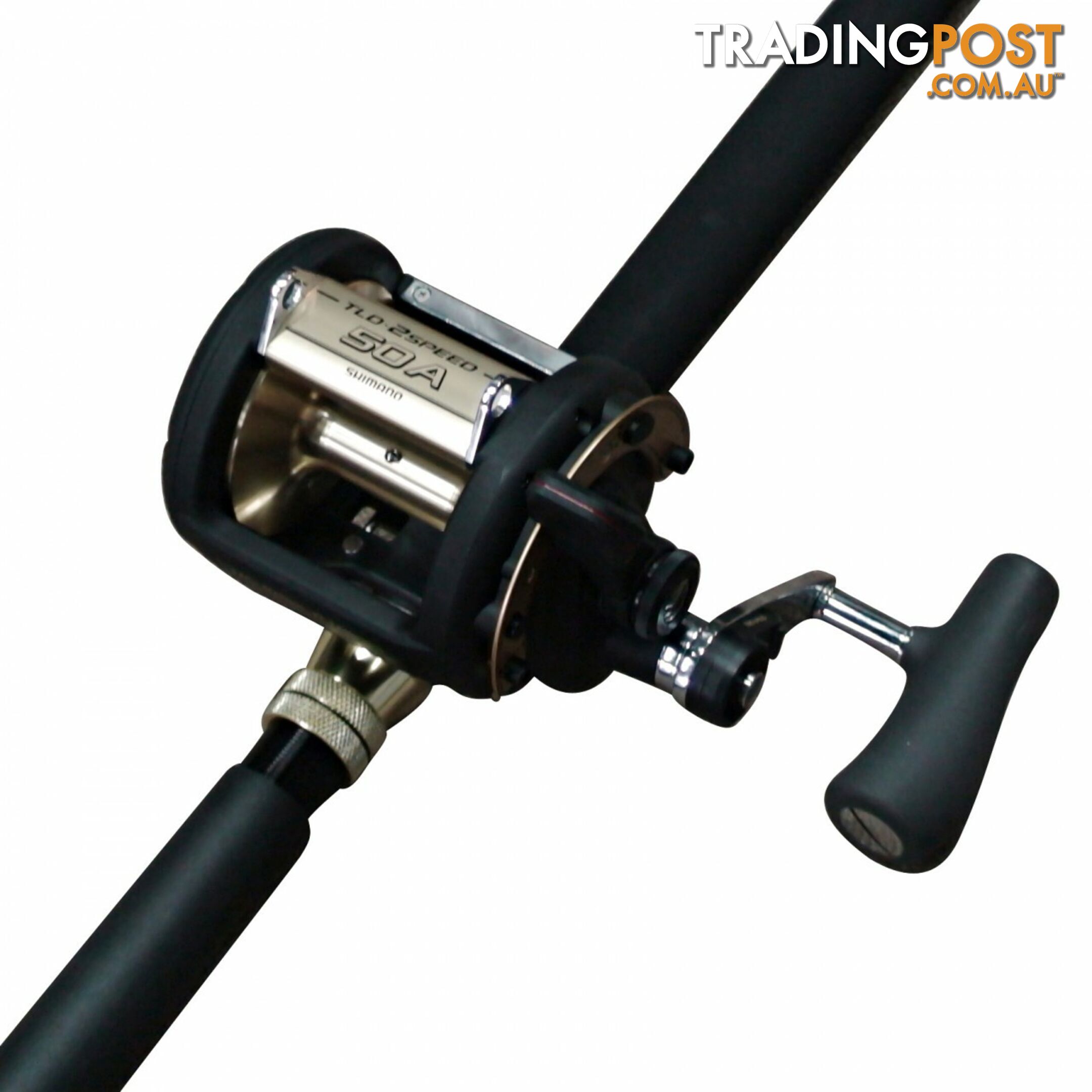Shimano TLD 50 2 speed fishing reel with Backbone 24kg Rod - Game 50-1 - Shimano