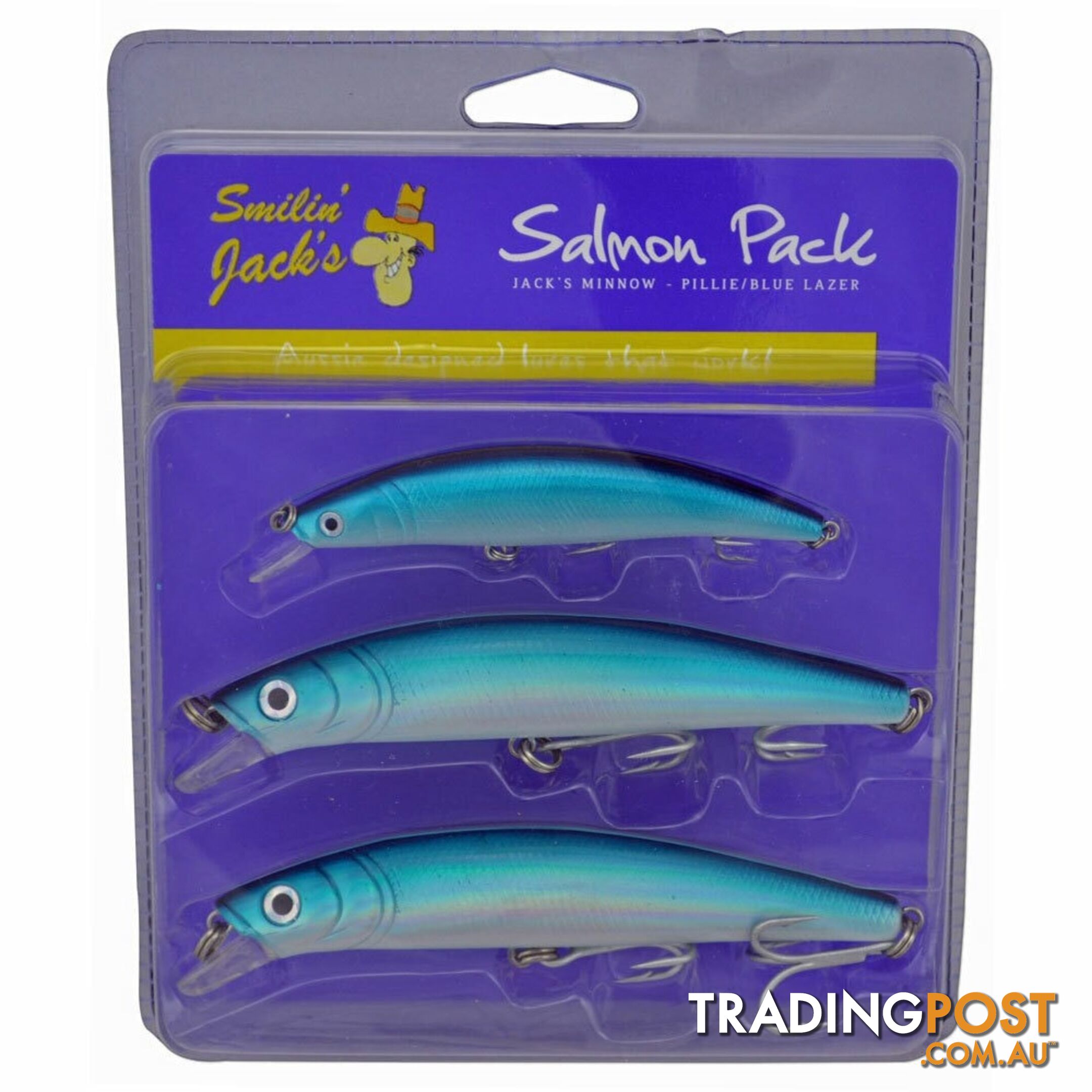 Smilin Jacks Salmon Lure Pack Blue Laser Colour - 48JP01 - Fishing Gear Other - 9313051909675