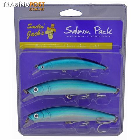 Smilin Jacks Salmon Lure Pack Blue Laser Colour - 48JP01 - Fishing Gear Other - 9313051909675