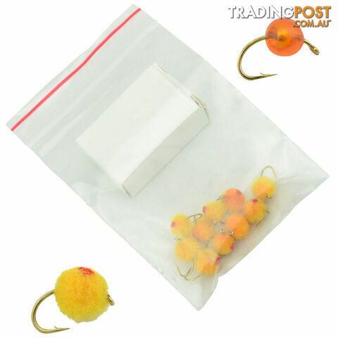 Todd Glo Bug / Trout Egg Flies (Pack of 10) - GLOB - EJ Todd and Son