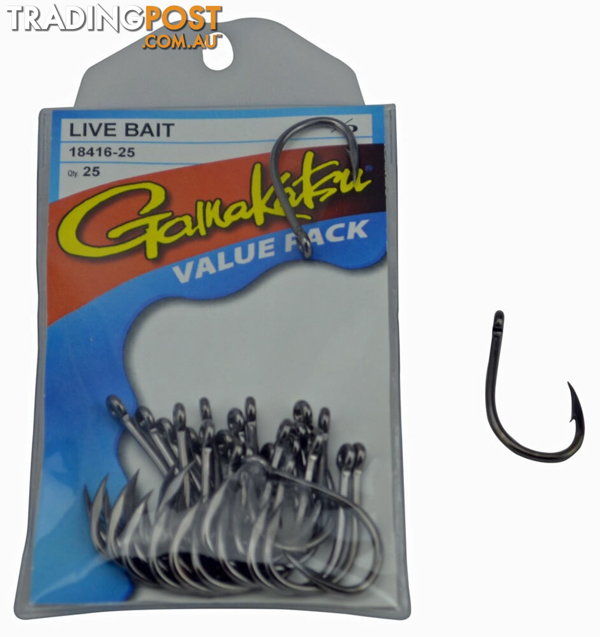 Gamakatsu Live Bait Hooks (25pc value pack) - Gam LB V25 - Gamakatsu