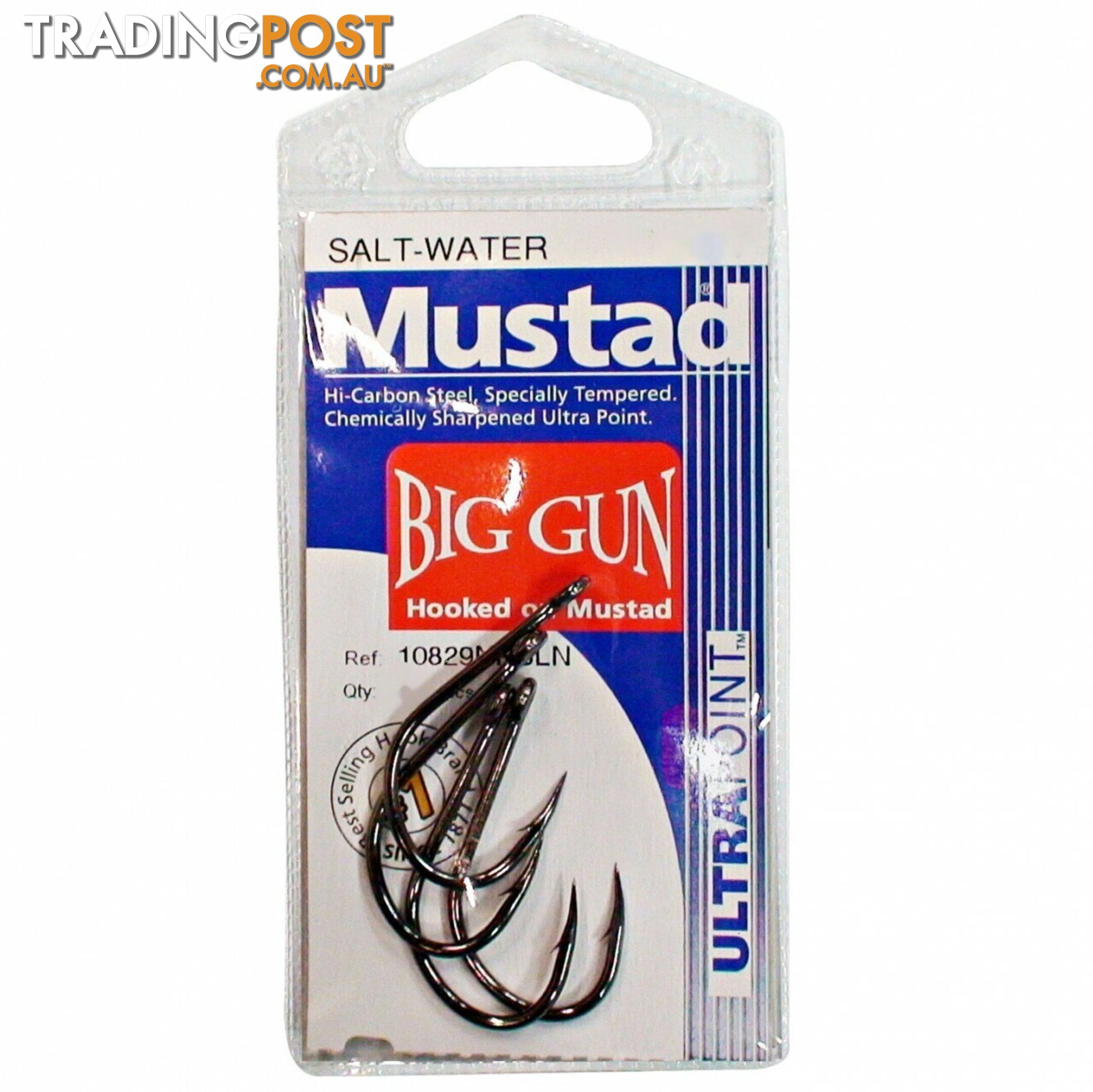 Mustad Big Gun Heavy Duty Fishing Hooks Single Packet - BigGUN (pre pk) - Mustad Hooks