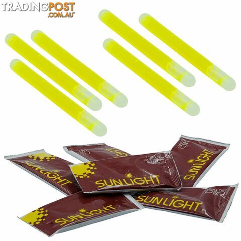 Chemical Light Stick Night Glow Stick (Pack of 6) - sunlight(packof6) - Fishing Gear Other