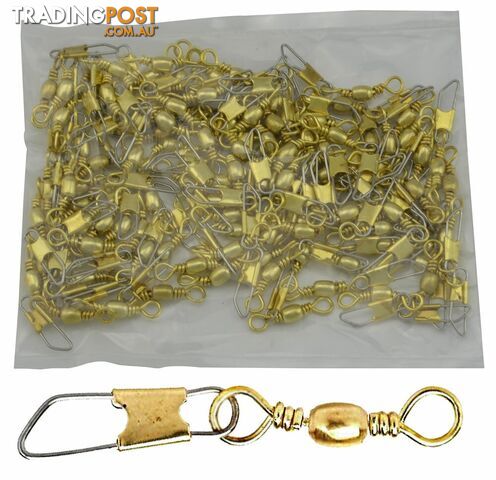 Brass Snap Swivels Value Pack (100 pieces) - Brass-Snap - Fishing Gear Other