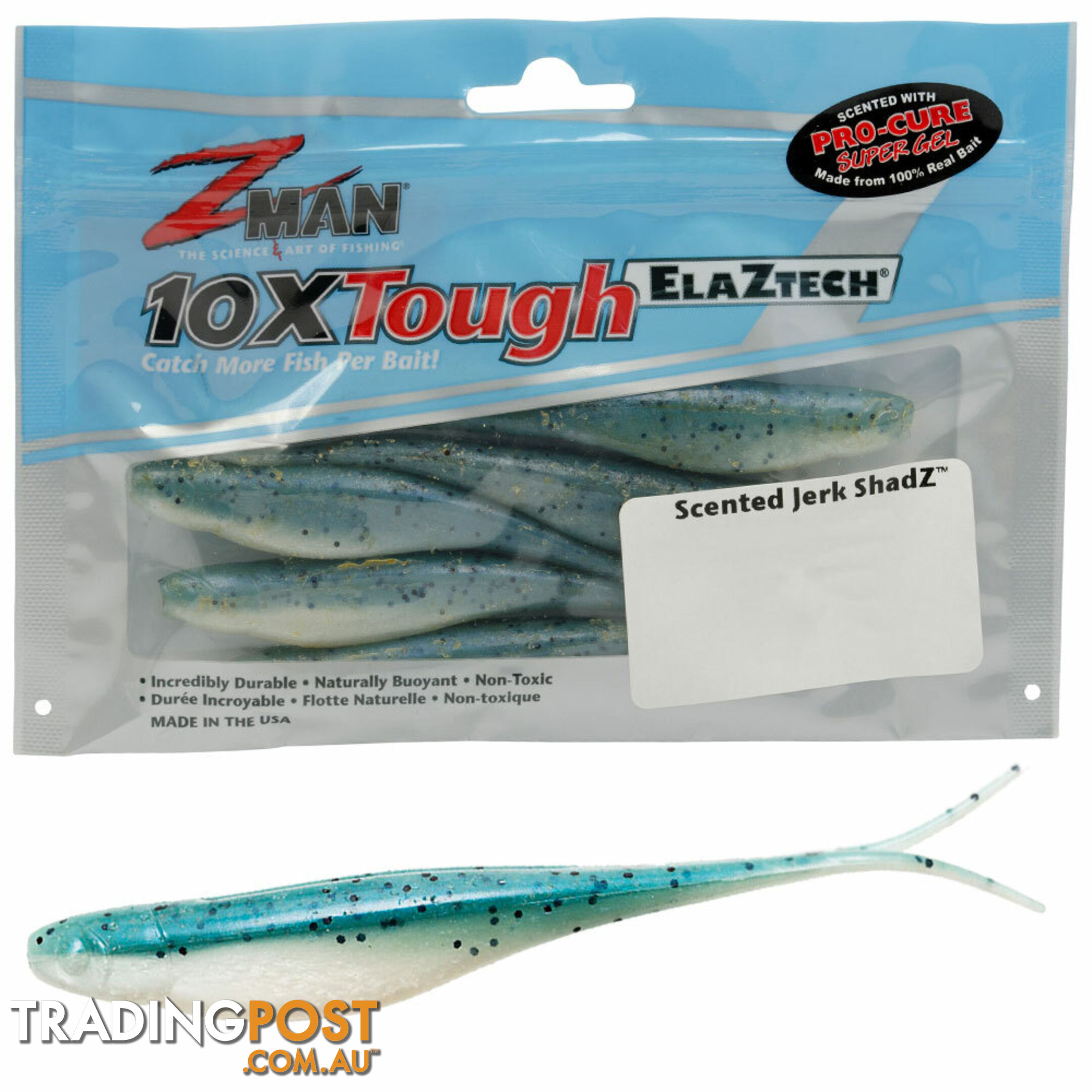 Z Man Jerk Shadz 5 inch Soft Lures - Zman-5in - Zman