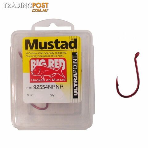 Mustad Big Red Fishing Hooks (Value Box) - B/REDBox - Mustad Hooks