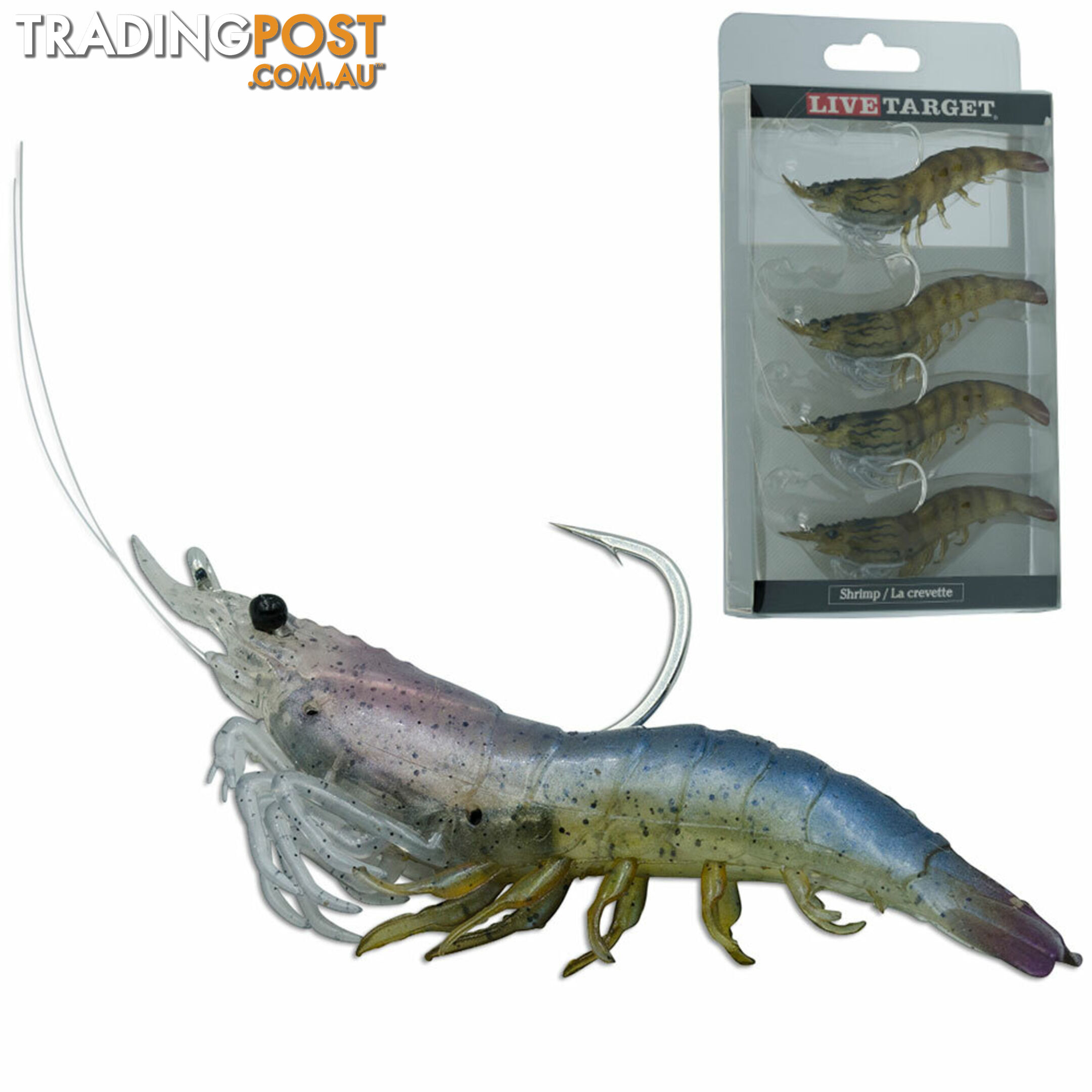 Live Target Shrimps - Soft Plastic Prawns - 42138 - Live Target