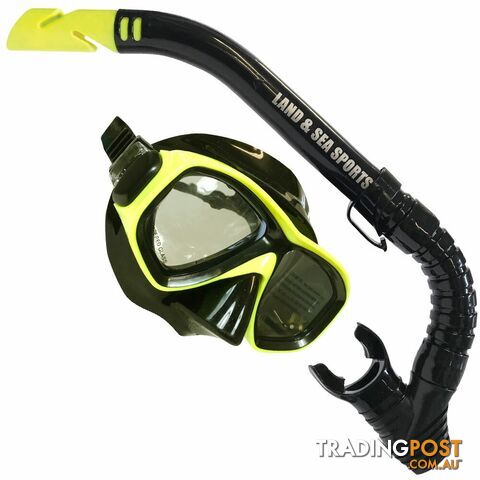 Land And Sea Black MIRROR Clearwater Mask And Snorkel - 6103654390 - Land and sea - 9325132073786