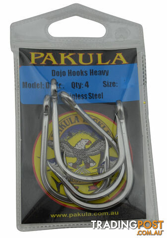 Pakula Dojo Game Fishing Hooks (Pack of 4) - Pak-HK - Pakula Lures