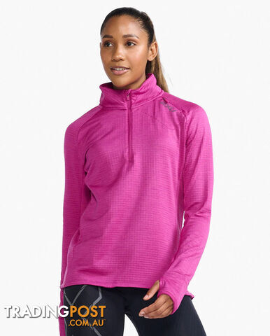 2XU Womens Ignition 1/4 Zip Top - Pink - 2XU