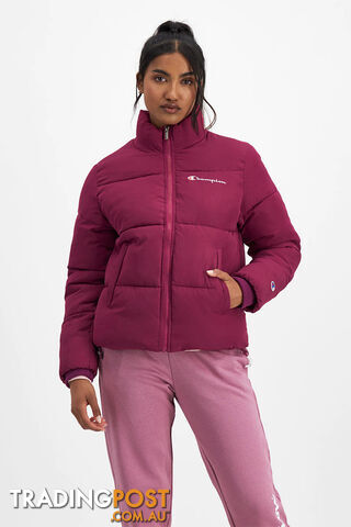 Champion Womens Rochester Puffer Jacket - Deep Cranberry - CHAMPION