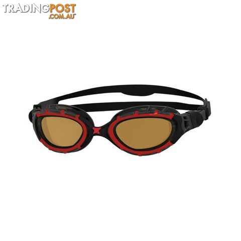 Zoggs Predator Flex Regular Polarized Ultra Swim Goggles - Red/Black/Copper -...