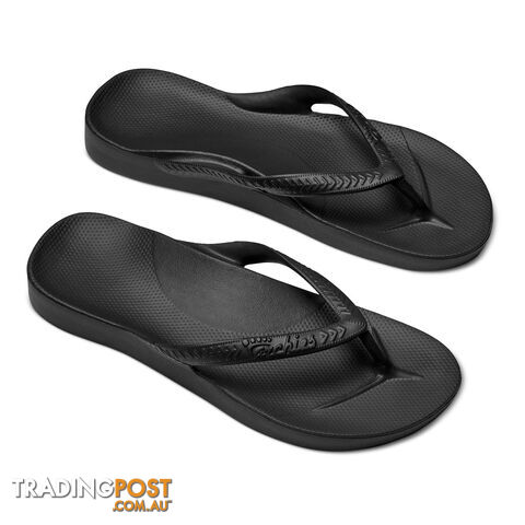 Archies Adults Arch Support Thongs - Black - ARCHIES