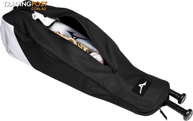 Mizuno Youth Stick Baseball/Softball Bag - Black/White - MIZUNO