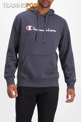 Champion Mens Script Hoodie - Blue - CHAMPION