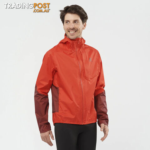 Salomon Mens Bonatti WP Jacket - Fiery Red/Cabernet - SALOMON