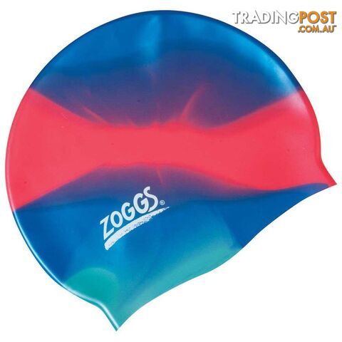 Zoggs Junior Silicone Cap Multi Colour-Blue/Red/Aqua - ZOGGS