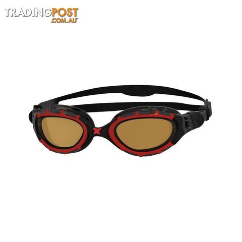 Zoggs Predator Flex Small Polarized Ultra Swim Goggles - Red/Black/Copper - ZOGGS