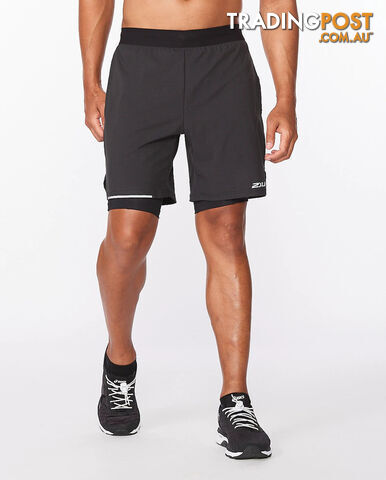 2XU Mens Aero 2-in-1 7 Inch Shorts - 2XU