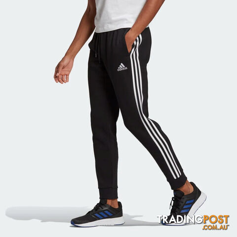 Adidas Mens Essentials Tapered Cuff 3 Stripes Pants - ADIDAS