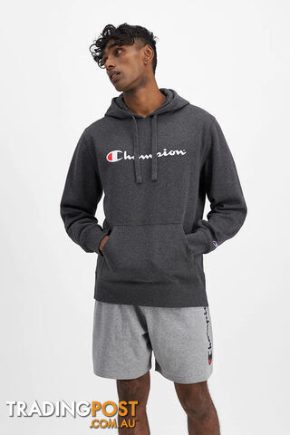 Champion Mens Script Hoodie - Grey - CHAMPION