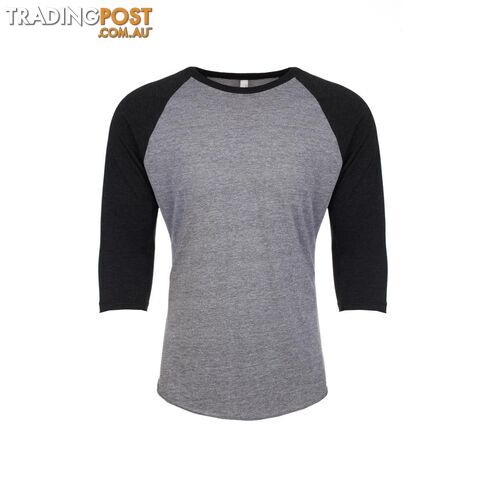 Legend Next Level Tri Blend 3/4 Raglan Baseball Tee-Black - LEGEND -...