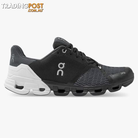 On Cloudflyer Mens Running Shoe - Black/White - ON