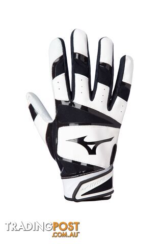 Mizuno B-303 Baseball/Softball Batting Gloves - Black - MIZUNO