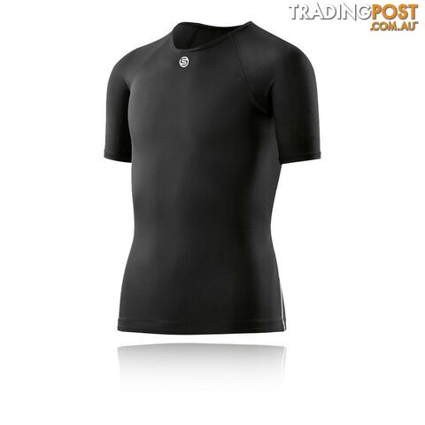 Skins DNAmic Youth Compression Short Sleeve Top - Black - SKINS - 9333826128483