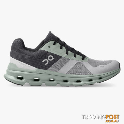 Cloudrunner Mens Running Shoe-Alloy/Moss-8 - ON