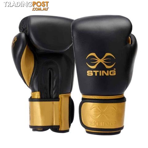 Sting 12oz Evolution Boxing Glove - Black/Gold - STING - 9336321028210
