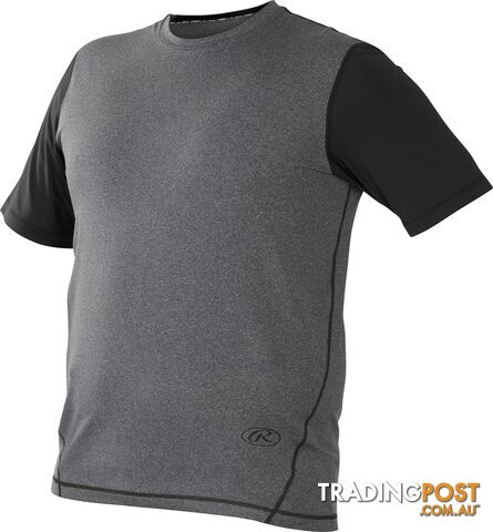 Rawlings Youth Hurler Performance SS Tee - Graphite/Black - RAWLINGS