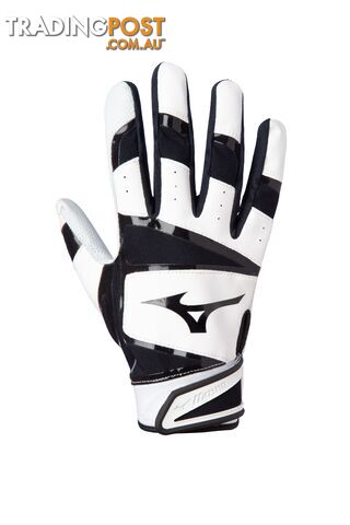 Mizuno B-303 Baseball/Softball Batting Gloves - Black - MIZUNO