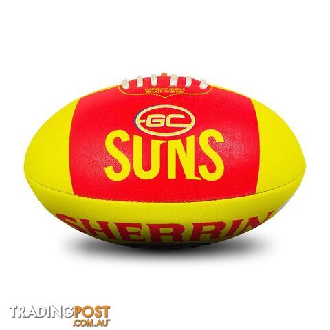 Sherrin Synthetic Brand Size 5 Gold Coast AFL Ball - SHERRIN - 9319966613171