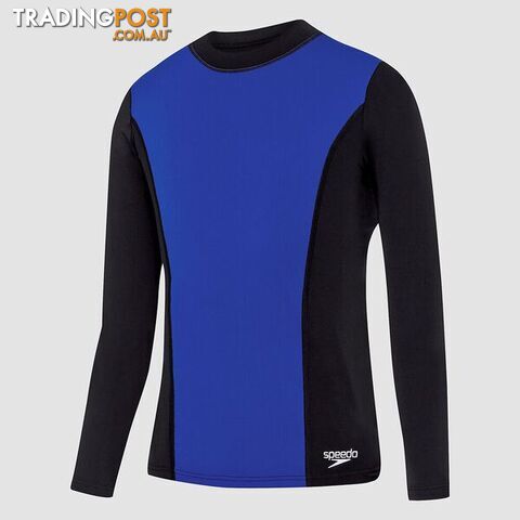 Speedo Boys Active LS Rashie - Black/Speed - SPEEDO