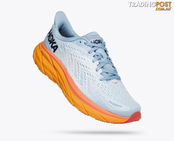 Hoka Womens Clifton 8 Running Shoe - Summer Song/Ice Flow - HOKA