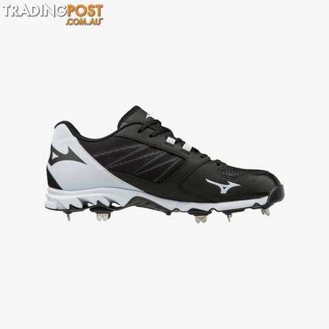 Mizuno 9-Spike Ambition 2 Metal Adult Baseball/Softball Cleat - Black/White -...