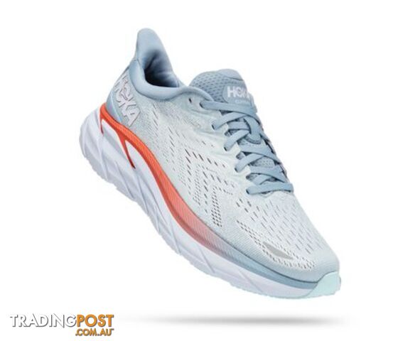 Hoka Womens Clifton 8 Running Shoe - Blue Fog/Plein Air - HOKA