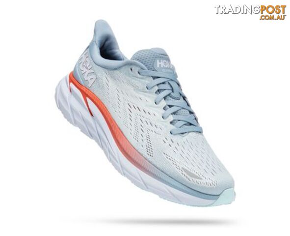 Hoka Womens Clifton 8 Running Shoe - Blue Fog/Plein Air - HOKA