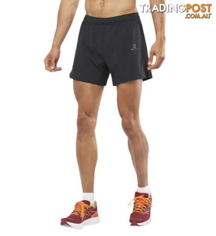 Salomon Mens Cross 5 Inch Shorts - Black - SALOMON